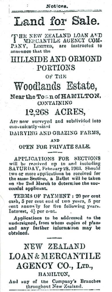 Hillside Ballot 1903