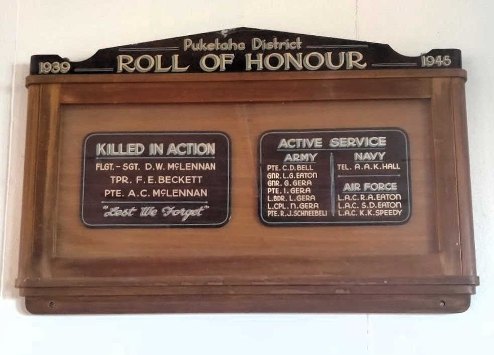 Puketaha District War Mem
