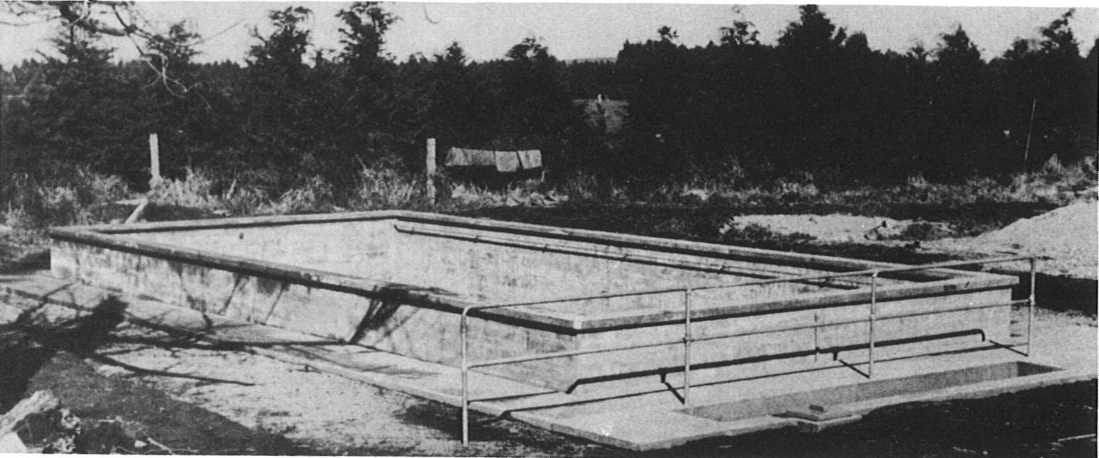 School swimming Pool under construction, 1945