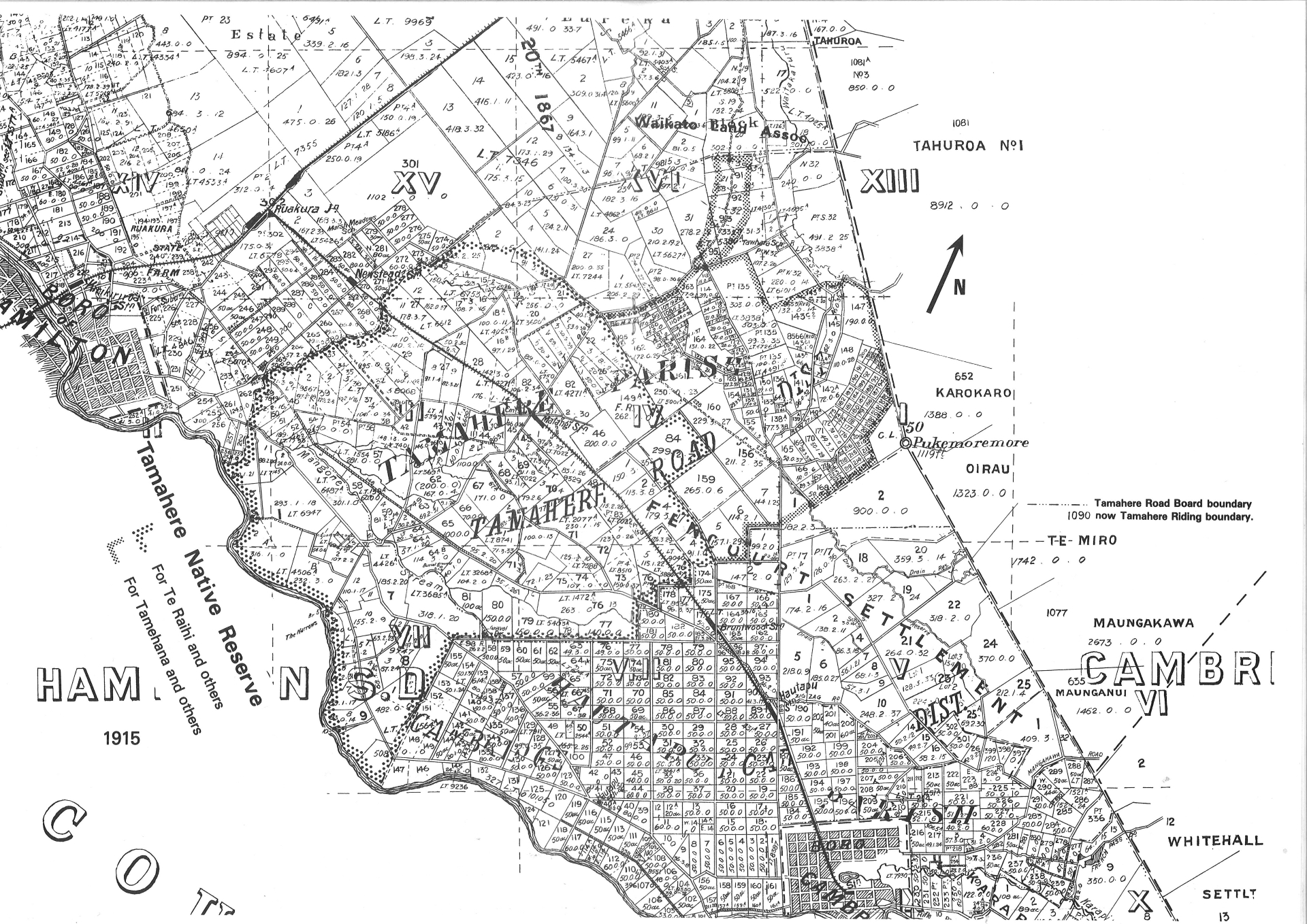 Tauwhare map